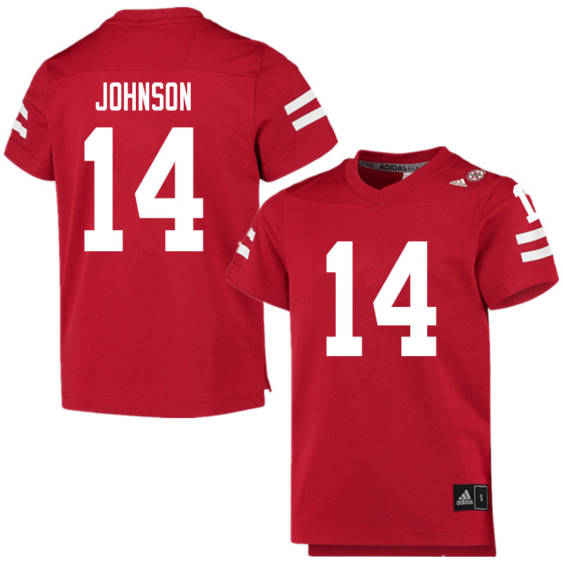 Men #14 Rahmir Johnson Nebraska Cornhuskers College Football Jerseys Sale-Scarlet